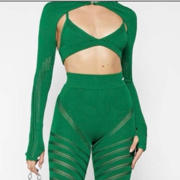 Maniere De Voir Pants - Manière De Voir- Green 3-Piece Set